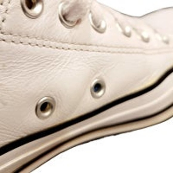 Converse All star white low top leather womens 6.5 - Picture 4 of 8